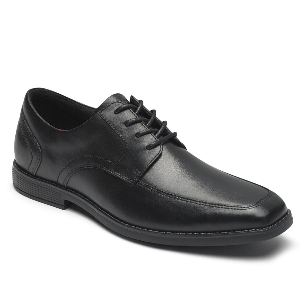 Rockport Mens Oxfords Black - Slayter Apron Toe - UK 820-NXCQUS